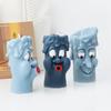 3D Joy Angry Face Pillar Funny Expression Silicone Candle Mold DIY Lively Facial Expression Pillar Wax Mould Home Decor Gifts
