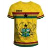 GHANA Flagge 3D-Druck Sport Schnelltrocknend Atmungsaktiv Herren T-Shirt Outdoor Fußballtrikot Fan Club