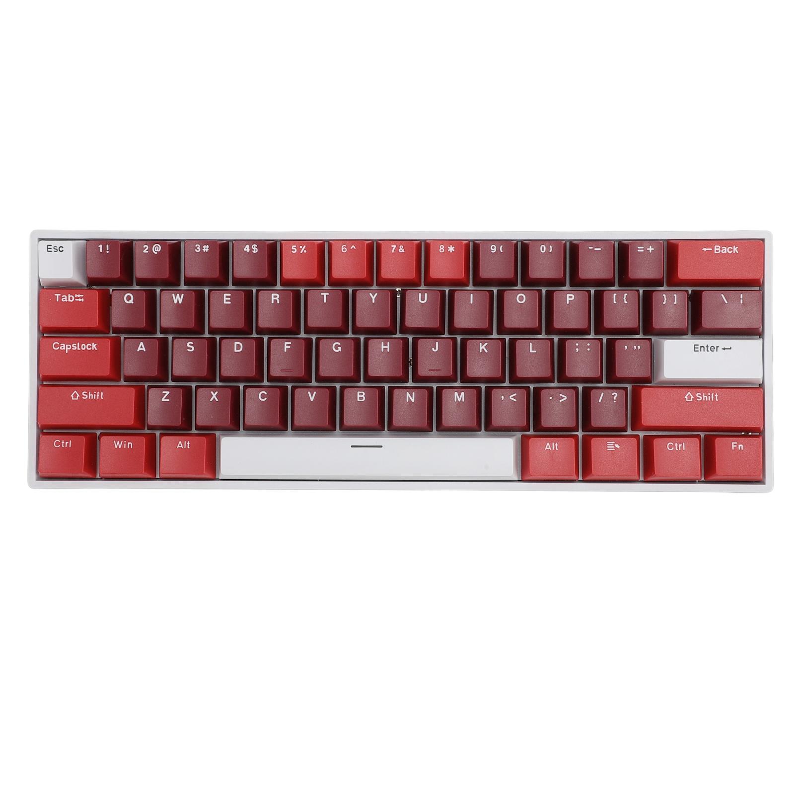 

Беспроводная механическая игровая клавиатура RGB с 61 клавишей, красным переключателем и несколькими световыми эффектами, механическая