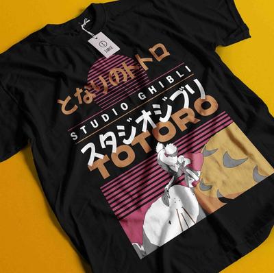 T-Shirt Il Mio Vicino Totoro Studio Ghibli La Città Incantata Anime Regalo Maglietta Tutte le Taglie