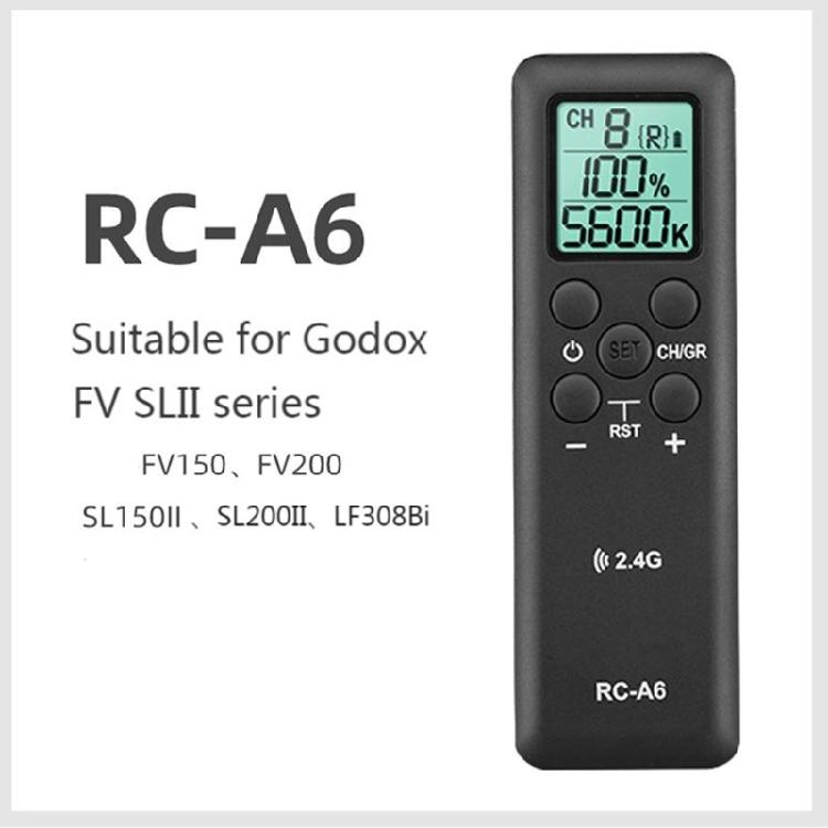 RCA6/R9/A5II Wireless Remote Control Photography LED Lights Remote Repalcement