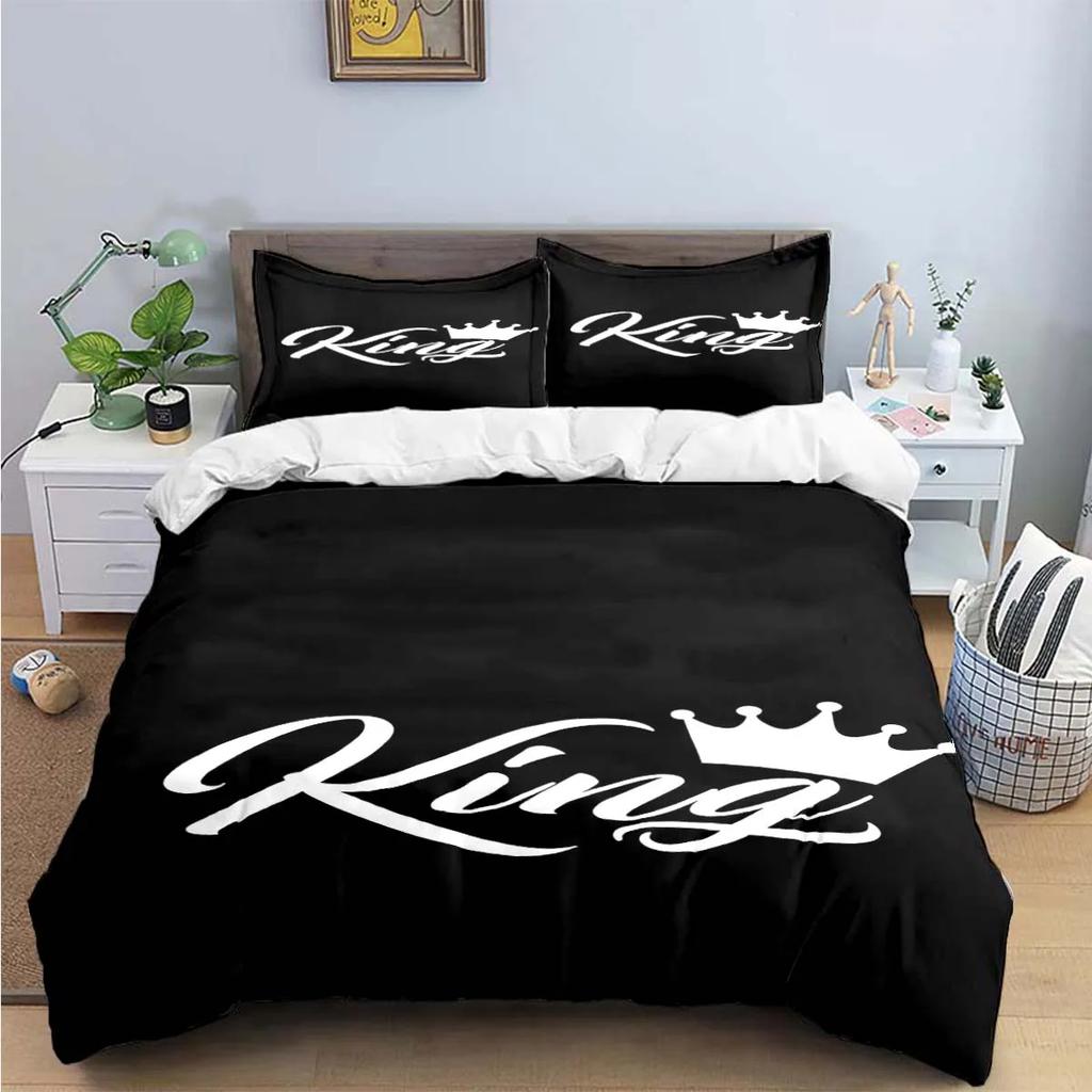 Het Rea Mode King Queen Sängkläder Set Singel Twin Full King Size Söta Djur Sänglinne Vuxna Tonåringar Sovrum Lyxig Gåva