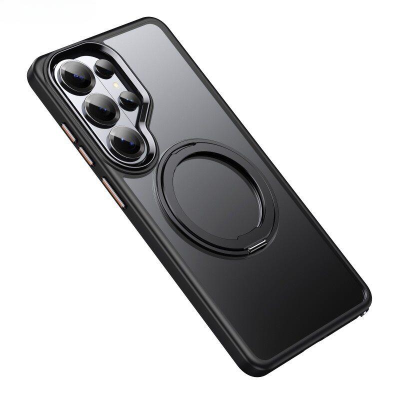 360° Magnetische Halterung Hülle Für Samsung Galaxy S26 Ultra S25 S24 Plus S23 Für Magsafe Klare Ständer Halter Kabelloses Lade Cover