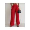 Woman White High Waist Palazzo Pants