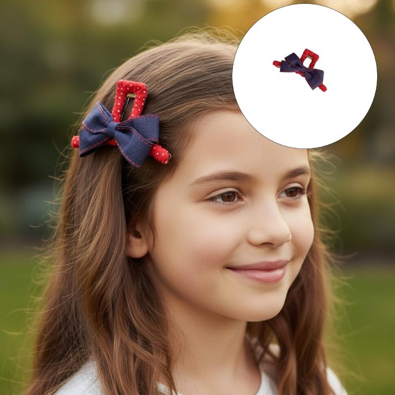 Hair Claw Clip With Jeans Fabric Korean Styles Design Strong Hold For Ponytails Updos Perfect Party Casual Wear