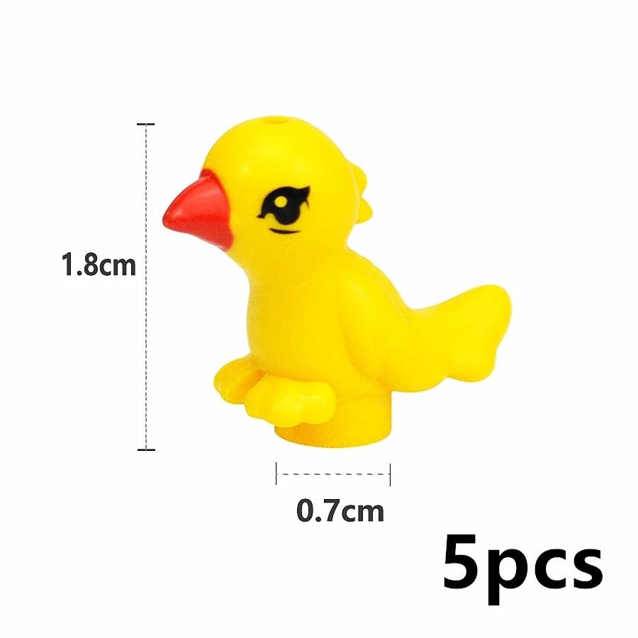 MOC Blocuri de Construcție Animale Particule Mici Scenă Tigru Oaie Rață Cal Balene Model Educațional Zoo Asamblat Cadou DIY Cărămizi Jucărie