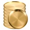 8Pcs Stainless Steels Round Golden Shallow Tray Plate Rust-Proof 14/17/20/23/26cm Camping Plate BBQ Picnic Dishes Cookware