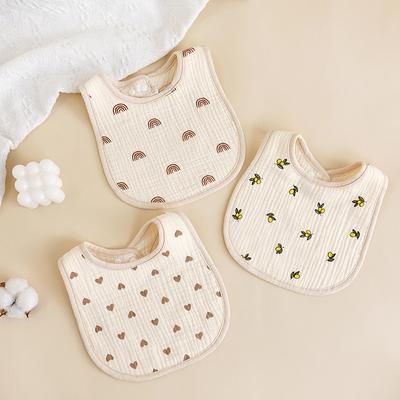 New Gauze U-shaped Baby Bibs Cute 6 Layers Cotton Saliva Towel Newborn Burp Cloths Bandana Scarf for Boy Girl Feeding Drool Bib