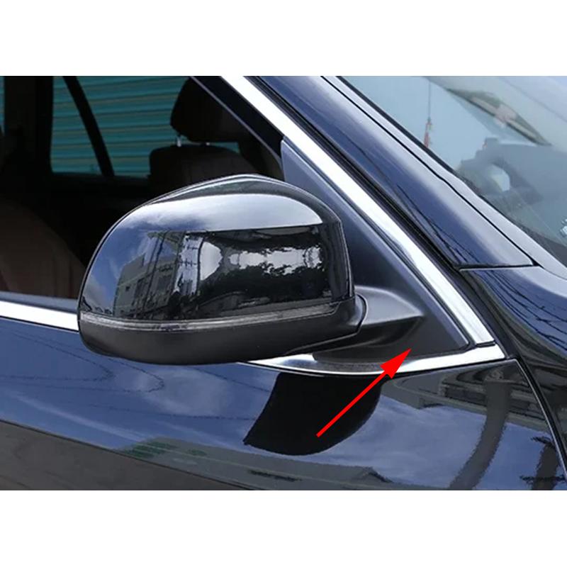 

Black Front Window Triangle Trim Plate Garnish Cover Panel Mirror Base Holder for BMW X5 F15 2014 2015 2016 2017 2018 Matt Right