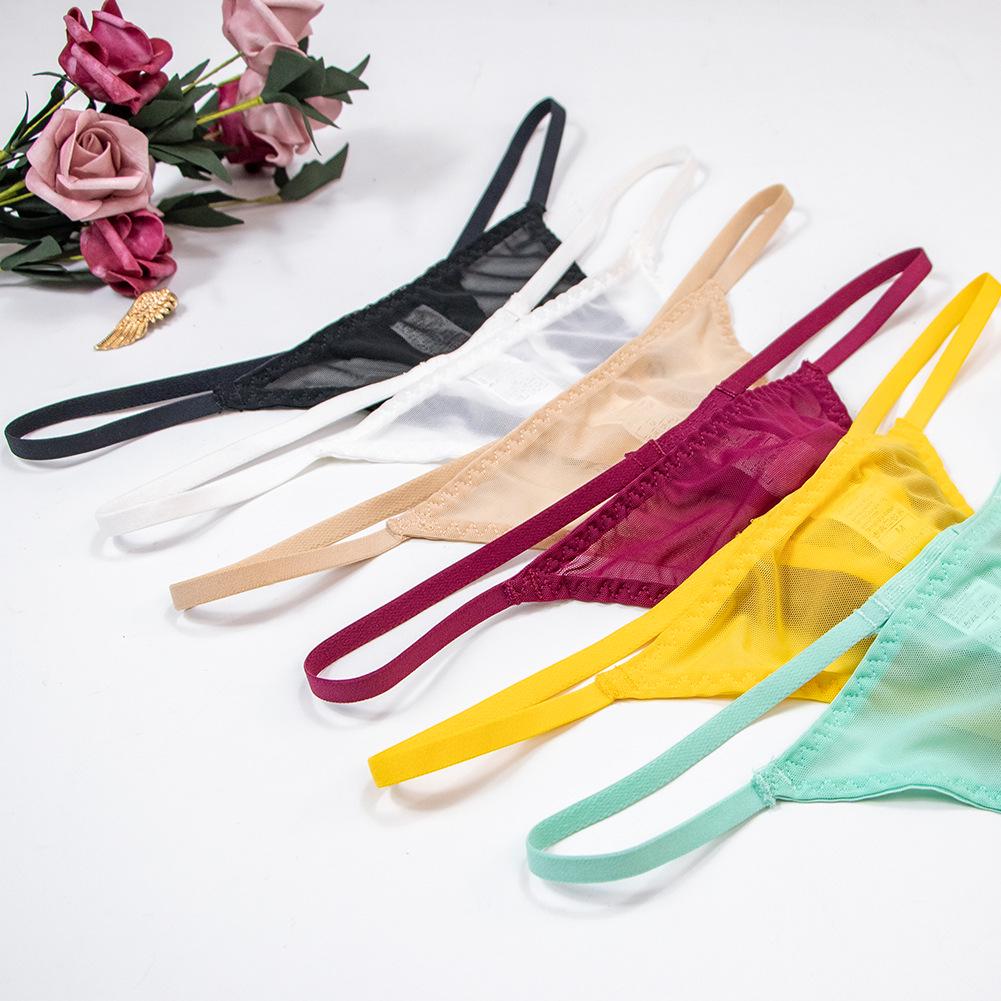 Varsbaby Sheer Mesh Thong: Sexy Low-Waist, Transparent, T-Strap Women's Underwear
