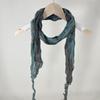 Retro Vintage Slim Pleated Scarf Women Versatile Fashionable Chinese Style European American Tie Dye Gradually Changing Color