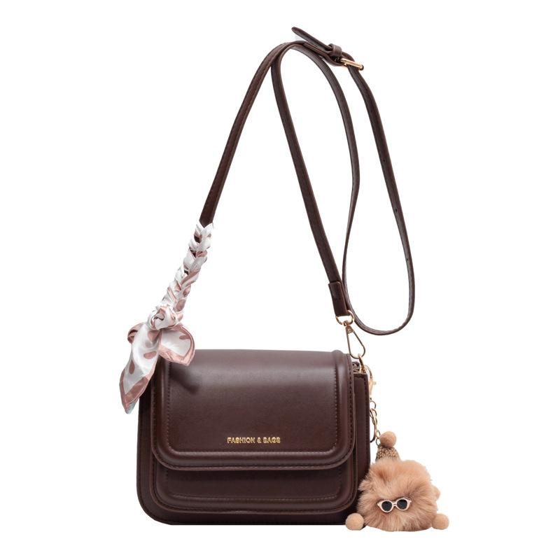 New Minimalist Solid Color Texture Popular Crossbody Bag Multi-layer Niche Women's Versatile Shoulder Bag