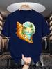Unisex White Tee Conch Tropical Beach Ocean Scenery Art Graphic Print Crew Neck Short Sleeve Summer Casual Male Cotton Street Top