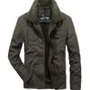 Winter Herren Baumwolle gefütterte Jacke mit dickem Revers Warmer Mantel Mittleren Alters Loose Fit Baumwolle gefütterte Jacke