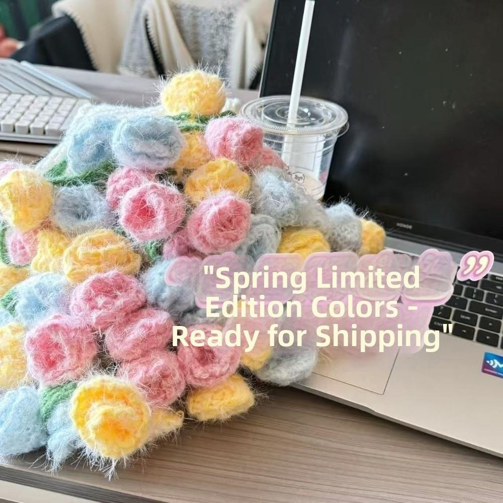 Woven Crocheted Rose Bouquet Blanket Finished Product Rose Blanket  Valentine's Day