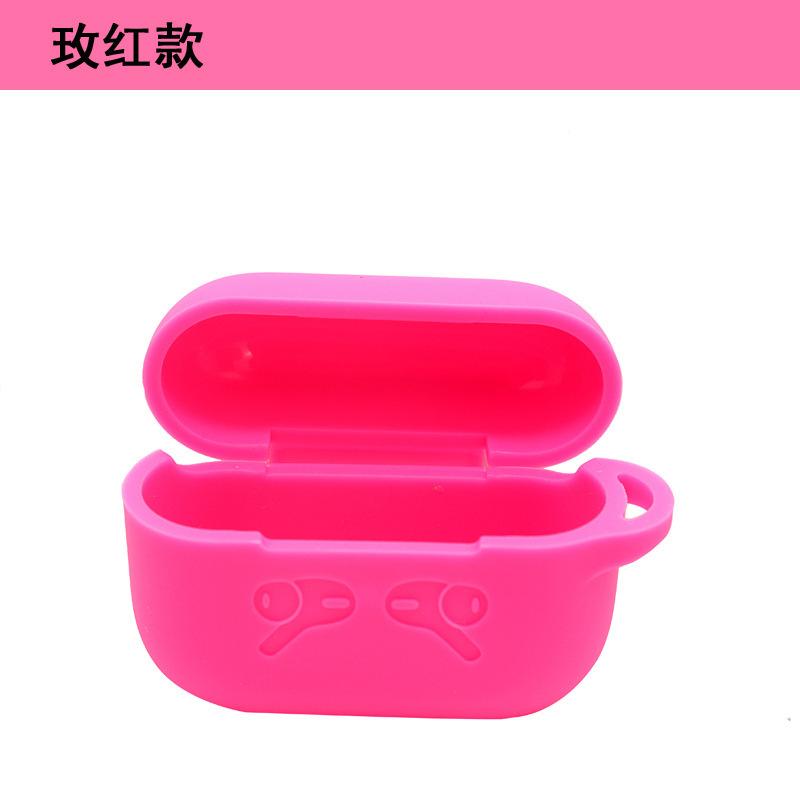 Silikonové pouzdro pro AirPods Pro proti pádu a proti poškrábání Nárazuvzdorný kryt s háčkem na klíče