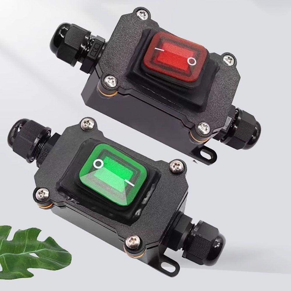 12V-24V Inline Power Cord Switch 30A Junction Box Auto Accessories Marine Rocker Switch