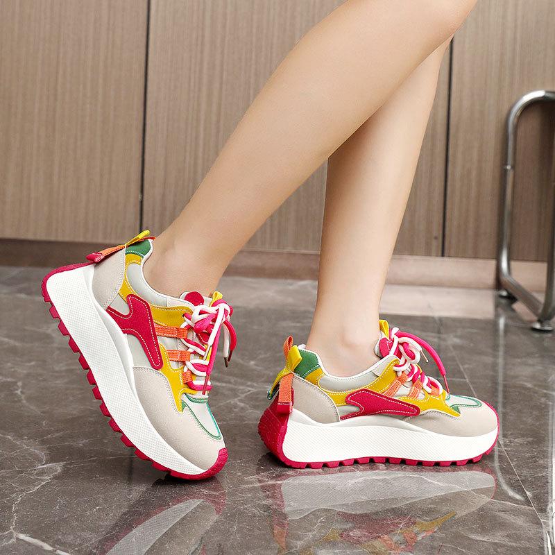 Fashion Fashion Trend Women Shoes Summer New Breathable Color Casual Shoes Loafers Anti-slip Platform Sneakers Ladies Leisure Shoe Mujer