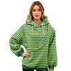 Women's Pullover Striped Print Top Long Sleeve Sports Flannel Top