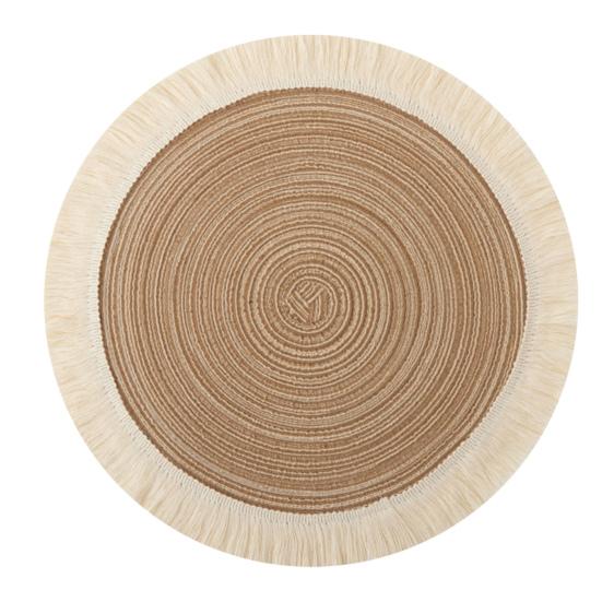 Nordic Table Placemats Round Heat-Resistant Coasters with Fringe Bowl Pads Teapot Trivet for Dining
