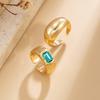 Kunjoe  New Square Zircon Adjustable Toe Rings Simple Opening Crystal Toe Ring Women Punk Summer Beach Fashion Jewelry Gift