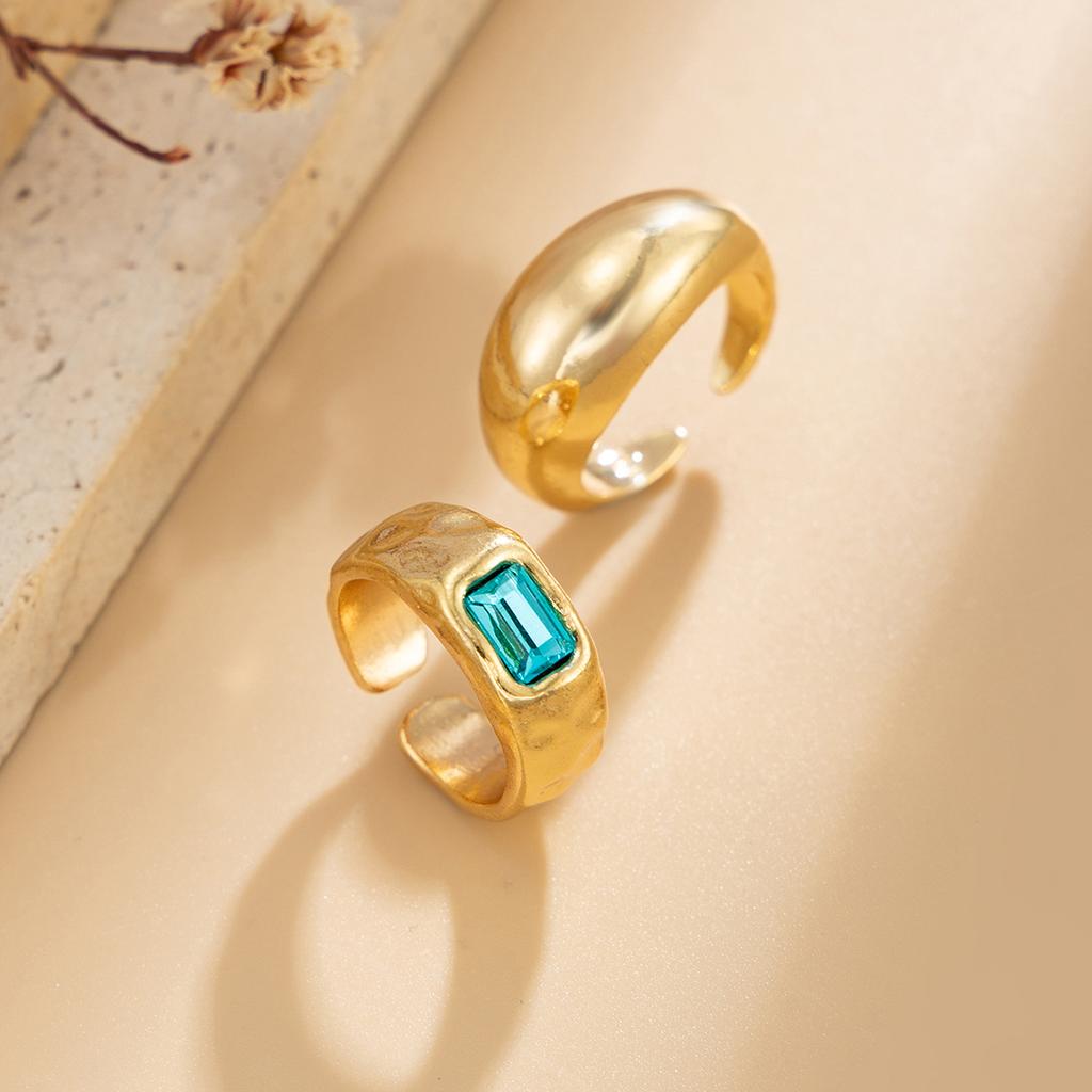 Kunjoe New Square Zircon Adjustable Toe Rings Simple Opening Crystal Toe Ring Women Punk Summer Beach Fashion Jewelry Gift