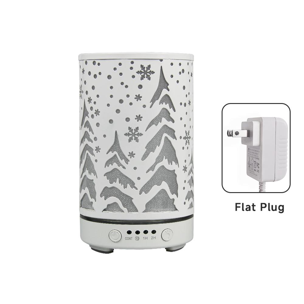 Ultrasonic Air Humidifier 100ml Timing Function Aroma Diffuser Hollowed-out Tree Humidifier Room Scent Diffuser with LED Lights