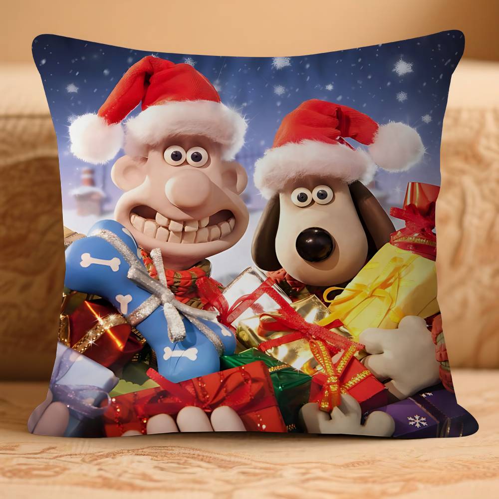 Wall-ace And G-Gromit Pillowcase Toon Gift Cushion Cover Bedroom Home Sofa Chair Seat Decor Pillow Case