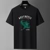 GMXIA Cotton Short Sleeve T-shirt Men's Fashion Loose Half Sleeve Shirt Printed