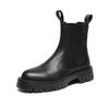 Chelsea Boots Men's High-top Leather Shoes Cigarette Boots British Spring and Autumn Martin Boots Men's Winter Velvet Black Boots Men's