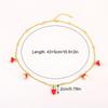 Mushroom Shape Strawberry Necklace Copper Zircon Sweet Necklace Simple Necklace  For Girl