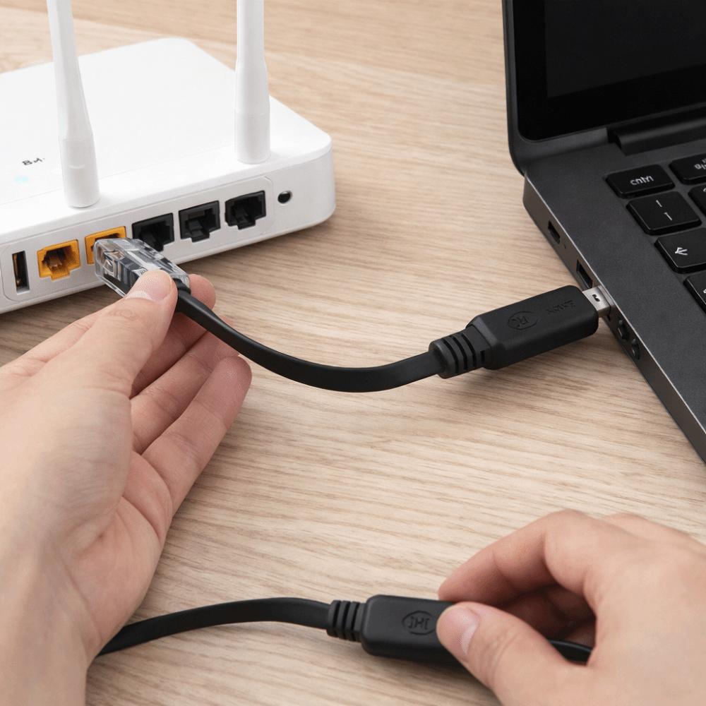 8P8C Connector RS232 Console Cable Extension Line RJ45 Console Cable  Firewall Configuration