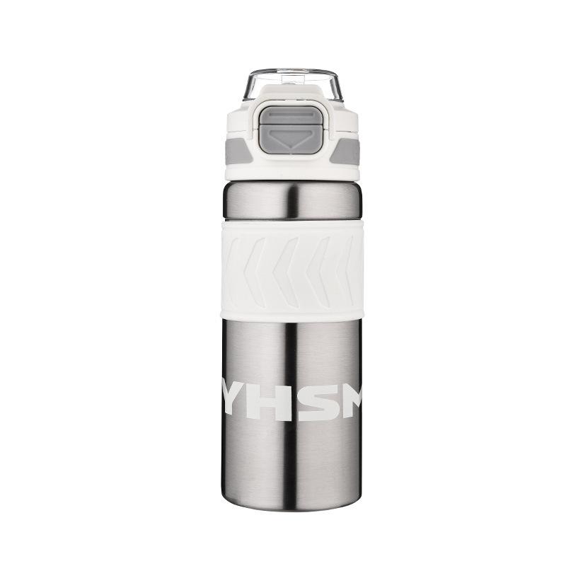 Stainless steel thermos cup high value outdoor double drink bouncing straw portable sports cup 600