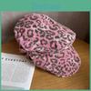 Leopard Pink Retro Print Hat With Wide Brim Breathability Beret For Wear Casual