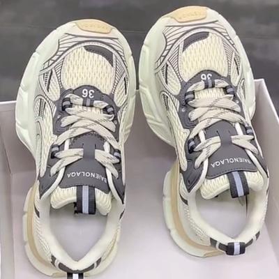 Scarpe dad versatili da donna con plateau, scarpe casual a rete traspiranti per primavera ed estate, scarpe sportive da esterno