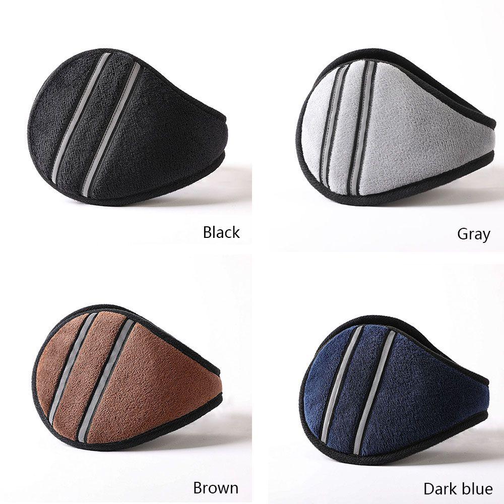 Reflektierende Winter-Ohrenschützer Ohrenwärmer zum Warmhalten Herren-Plüsch-Ohrenschützer Dicke einfarbige Ohrenwärmer Ohrenschützer
