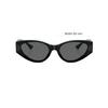 Versace Logo Acetate Irregular Sunglasses Women sunglasses Black VE4454GB187