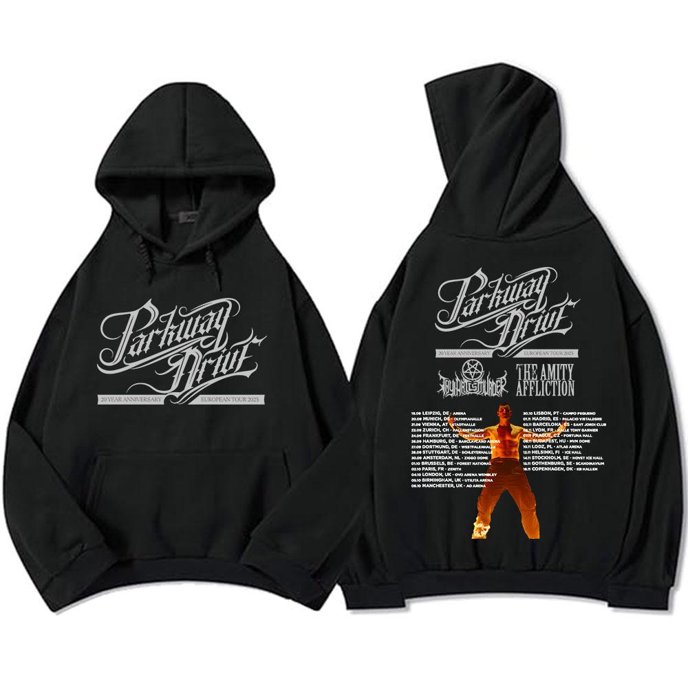 Parkway Drive 20 Year Anniversary European Tour 2025 Hoodies Rock Band Fashion Graphic Sweatshirts Winter Fleece Men Pullovers