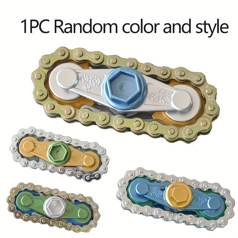 Alloy Spinning Gear Fidget Spinner, Bicycle Chain Design Metal Toy, Perfect for Office Desk, Father's Day Gift