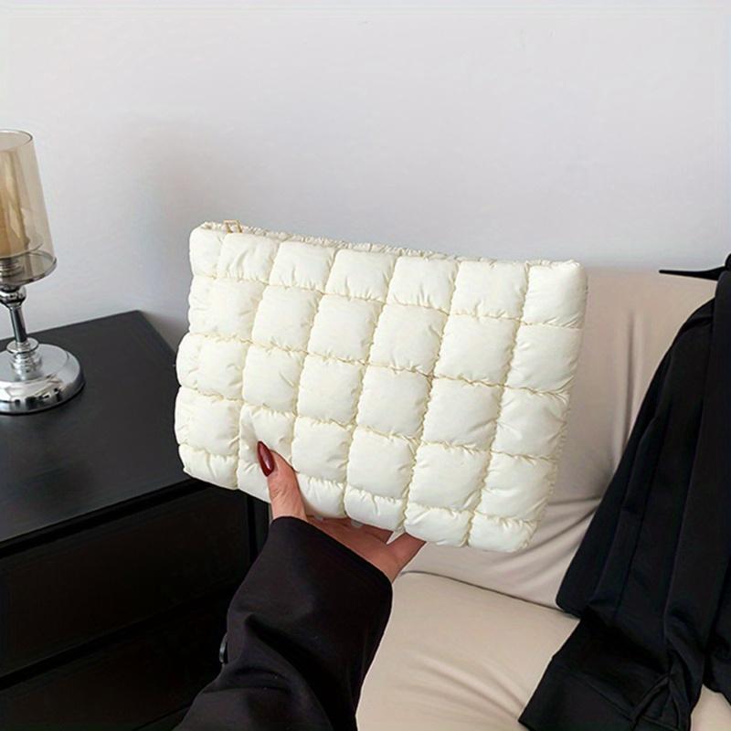 

Женская косметичка, мягкая стеганая косметичка, сумка для хранения косметики, стеганая косметичка, косметичка-органайзер, клатч, косметичка, косметичка белый