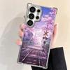 Anime Aesthetic Scenery Plating Phone Case For Samsung Galaxy S24 S25 FE S26 Edge S23 Ultra S22 S21 Plus S20 Anti-Fall Airabag C