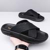 Fashion 2025 Casual Style Sandals Men Retro Hook & Loop Beach Slides Eco-Friendly Chunky Sole Outdoor Shoes with Arch Support & Non-Slip