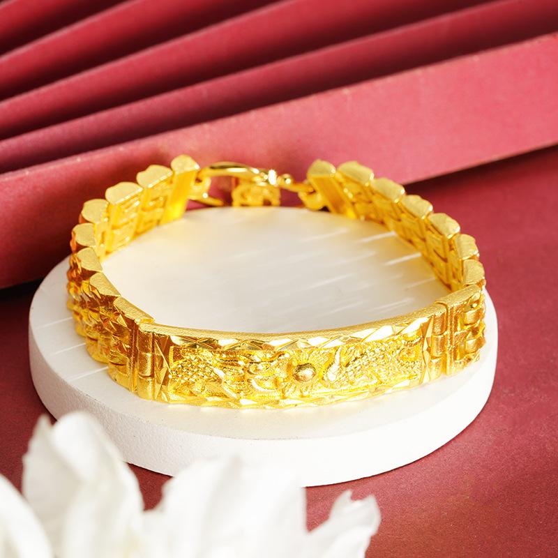 Wide Zodiac Embossed Bracelet Watch Chain Hand Jewelry Bracelet 17CM