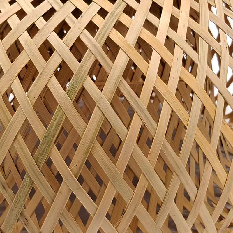 Living Room Bamboo Ceiling Lights Handcrafted Fixture Natural Woven Lampshade Ceiling Lamps for Kitchen Bedroom