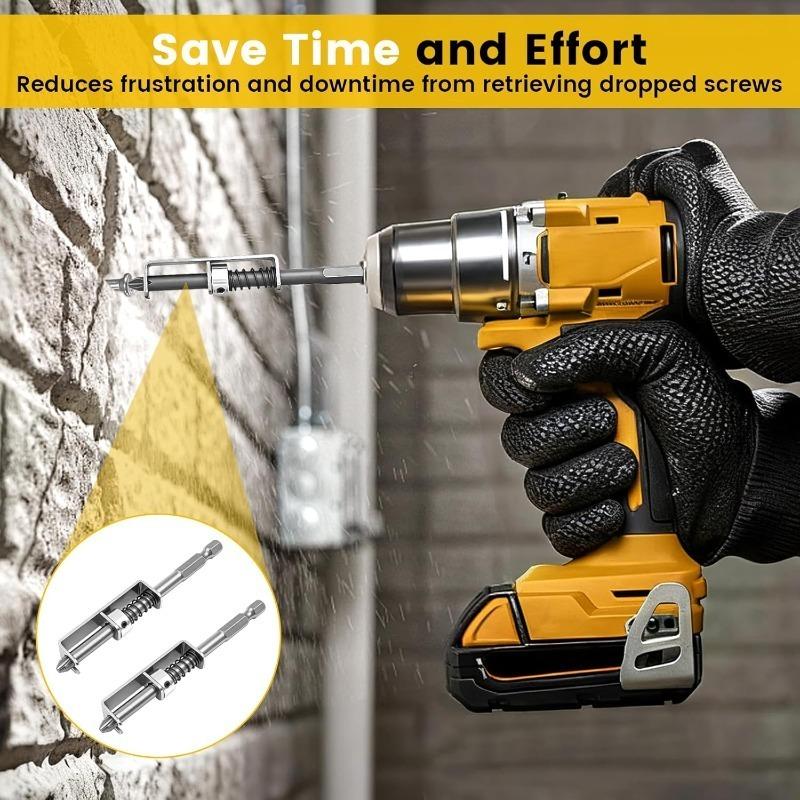 1/10pcs Spring Positioning Screw Retainer Universal Spring-Loaded Screw Holder Bit Anti-Drop Screw Retaining Tool Accessories
