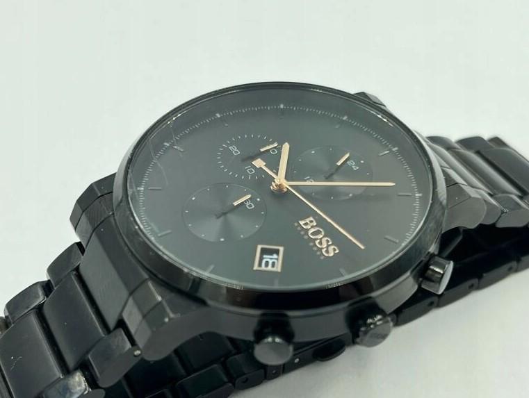 Hugo Boss 1513780 Men's Watch Black Strap Black Dial 43 Mm + Box
