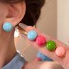 Dopamine candy beanie stud earrings summer simple earrings ins sweet earrings