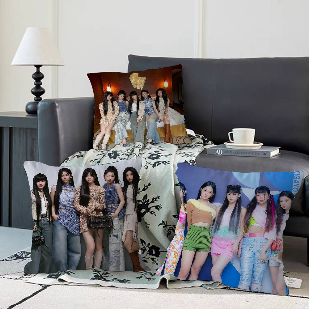 Kpop I-ILLIT Personalized Picture Text Home Decorative Pillows Household Gifts 45x45cm