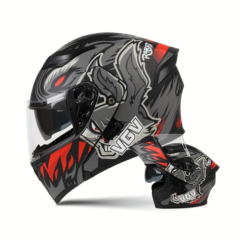 Flip Over Motorcycle Street Riding Helmet for Men and Women, Open Face Helmet, Summer Motorcycle Full Helmet, All Season Univers