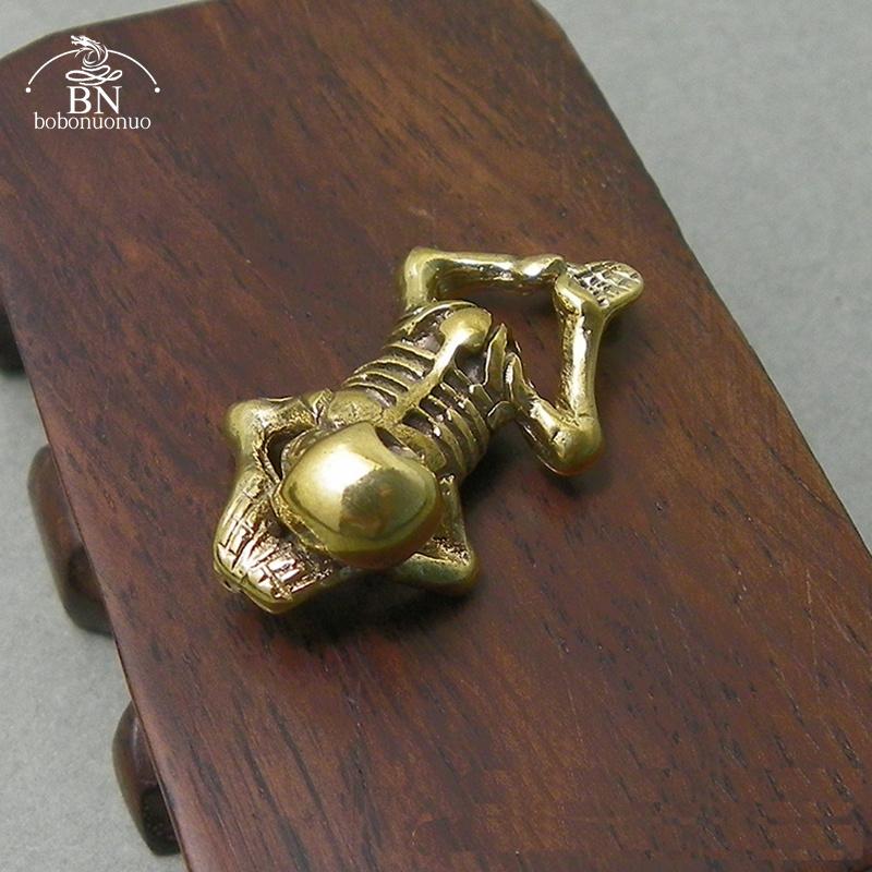 NOU Statuetă Om Schelet Craniu Cupru Pur Vintage Punk Brelocuri Figurine Decorațiuni Birou Decor Living Ornament Artizanat